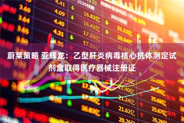蔚莱策略 亚辉龙：乙型肝炎病毒核心抗体测定试剂盒取得医疗器械注册证