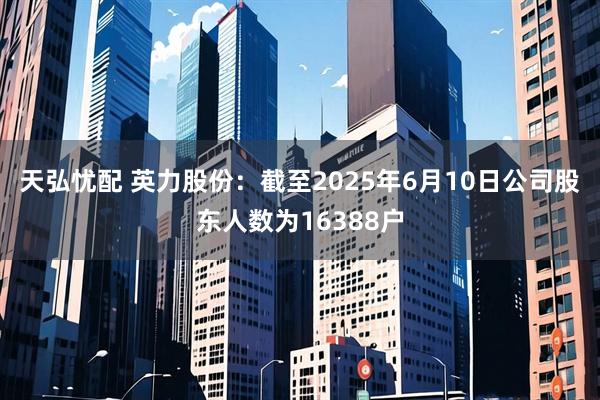 天弘忧配 英力股份：截至2025年6月10日公司股东人数为16388户