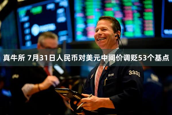 真牛所 7月31日人民币对美元中间价调贬53个基点