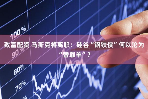 致富配资 马斯克将离职：硅谷“钢铁侠”何以沦为“替罪羊”？