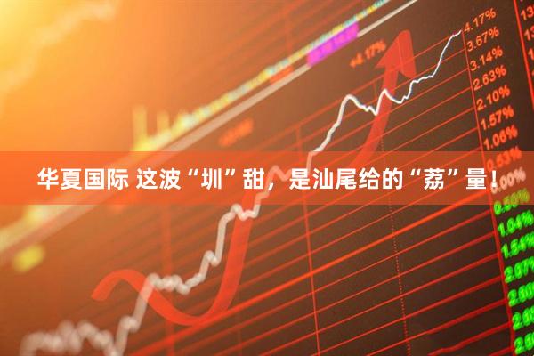 华夏国际 这波“圳”甜，是汕尾给的“荔”量！
